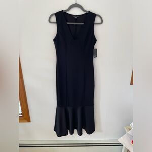 MARINA Black Dress with flair bottom size XS NWT
